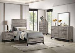 Watson Light Taupe Five-piece Twin Bedroom Set - Ornate Home