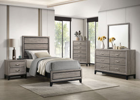 Watson Light Taupe Five-piece Twin Bedroom Set - Ornate Home