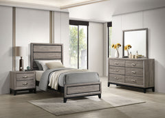 Watson Light Taupe Four-piece Twin Bedroom Set - Ornate Home