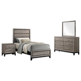 Watson Light Taupe Four-piece Twin Bedroom Set - Ornate Home