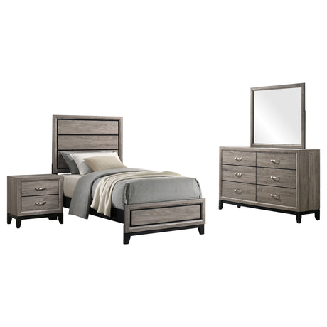 Watson Light Taupe Four-piece Twin Bedroom Set - Ornate Home