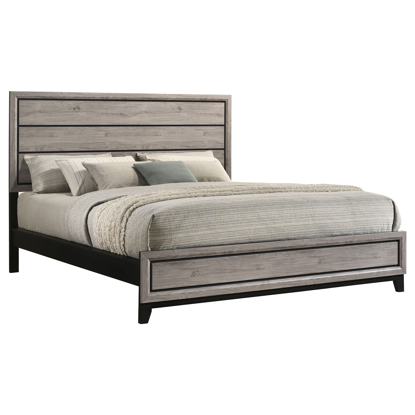 Watson Light Taupe Wood California King Panel Bed - Ornate Home