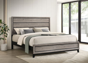 Watson Light Taupe Wood Eastern King Panel Bed - Ornate Home