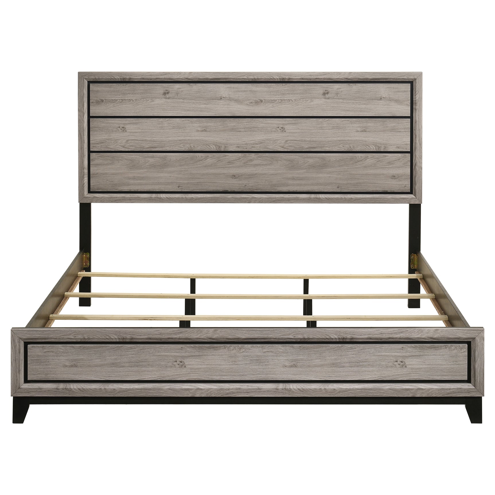 Watson Light Taupe Wood Eastern King Panel Bed - Ornate Home