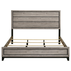 Watson Light Taupe Wood Eastern King Panel Bed - Ornate Home