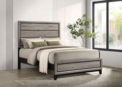 Watson Light Taupe Wood Full Panel Bed - Ornate Home