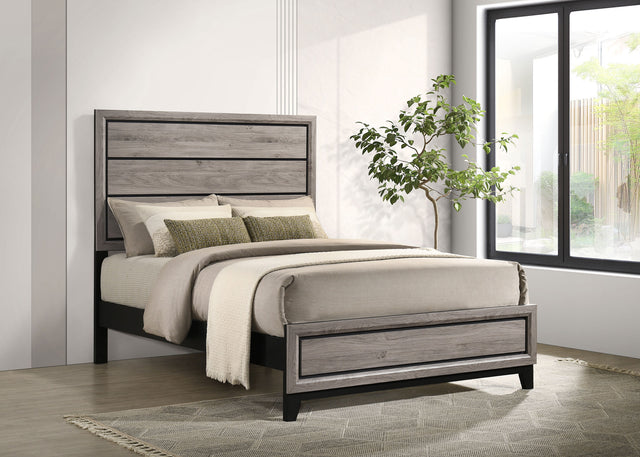 Watson Light Taupe Wood Full Panel Bed - Ornate Home