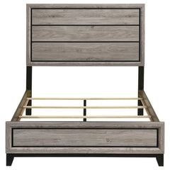 Watson Light Taupe Wood Full Panel Bed - Ornate Home