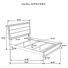 Watson Light Taupe Wood Full Panel Bed - Ornate Home