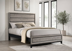Watson Light Taupe Wood Queen Panel Bed - Ornate Home