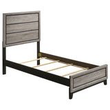 Watson Light Taupe Wood Twin Panel Bed - Ornate Home