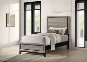 Watson Light Taupe Wood Twin Panel Bed - Ornate Home