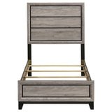 Watson Light Taupe Wood Twin Panel Bed - Ornate Home