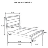 Watson Light Taupe Wood Twin Panel Bed - Ornate Home