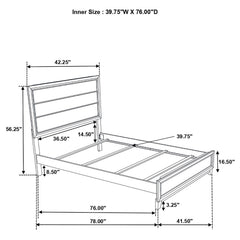 Watson Light Taupe Wood Twin Panel Bed - Ornate Home