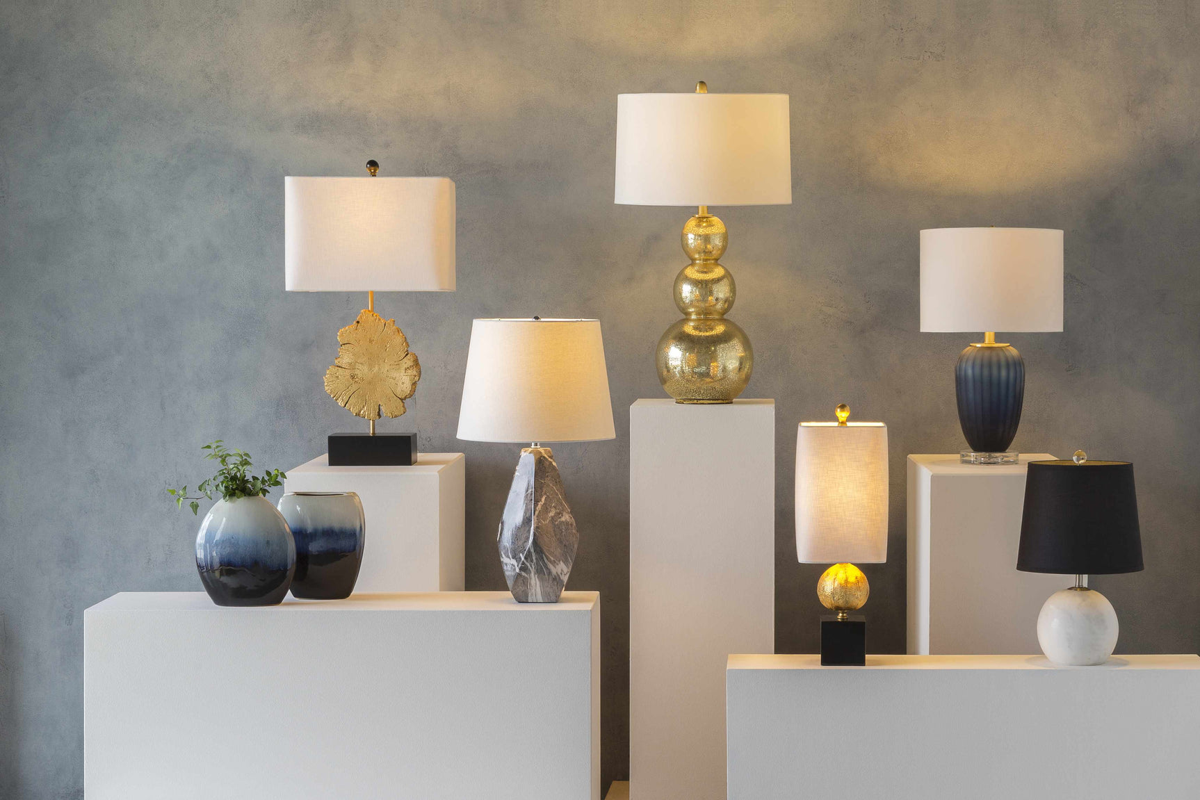 Watsonville Gold & Blac Resin Table Lamp - Ornate Home