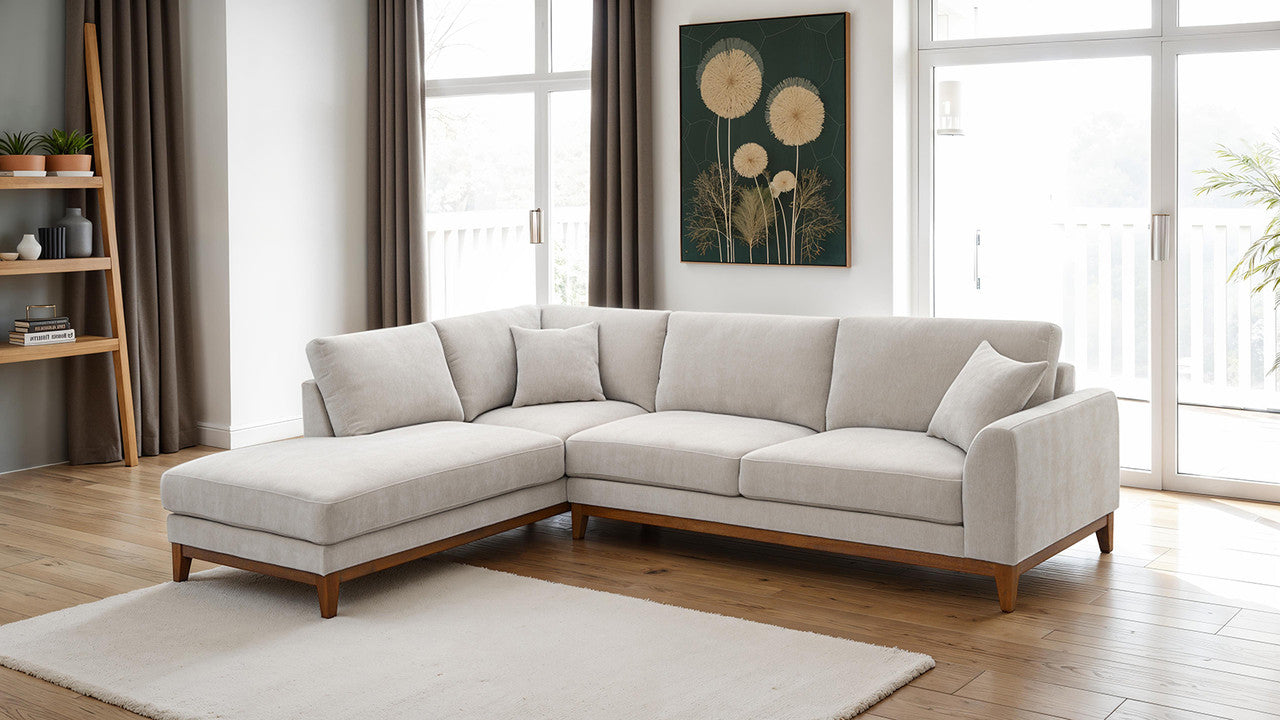 Watton Light Gray Sectional - Ornate Home