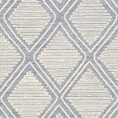 Wausa Denim Trellis on Cream Cotton/wool Rug - Clearance - Ornate Home