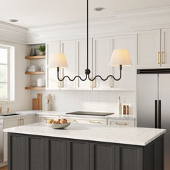 Wave Black Squiggle 2-Arm Pendant Light - Ornate Home