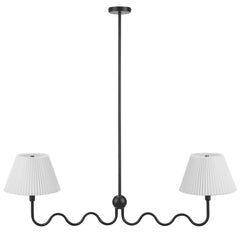 Wave Black Squiggle 2-Arm Pendant Light - Ornate Home