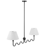 Wave Black Squiggle 2-Arm Pendant Light - Ornate Home