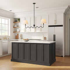 Wave Black Squiggle 2-Arm Pendant Light - Ornate Home