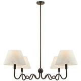 Wave Black Squiggle 4-Arm Pendant Light - Ornate Home