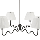 Wave Black Squiggle 4-Arm Pendant Light - Ornate Home