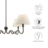 Wave Black Squiggle 4-Arm Pendant Light - Ornate Home