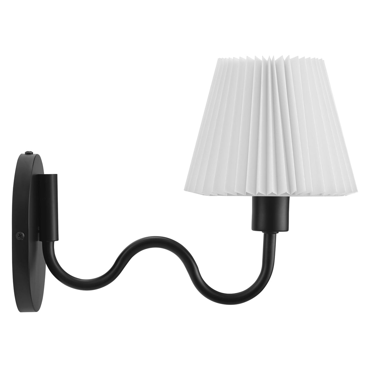 Wave Black Squiggle Arm Wall Sconce - Ornate Home