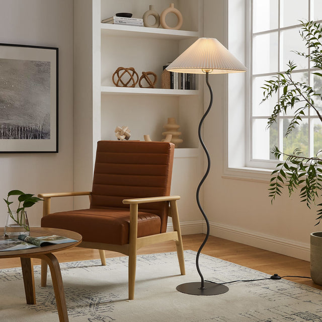 Wave Black Squiggle Floor Lamp - Ornate Home
