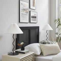 Wave Black Squiggle Table Lamp - Ornate Home