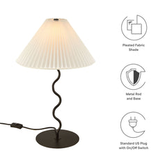 Wave Black Squiggle Table Lamp - Ornate Home