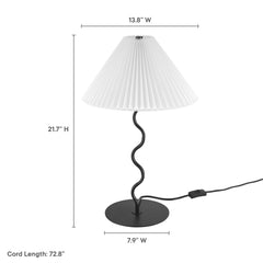 Wave Black Squiggle Table Lamp - Ornate Home