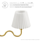 Wave Brass Squiggle Arm Wall Sconce - Ornate Home
