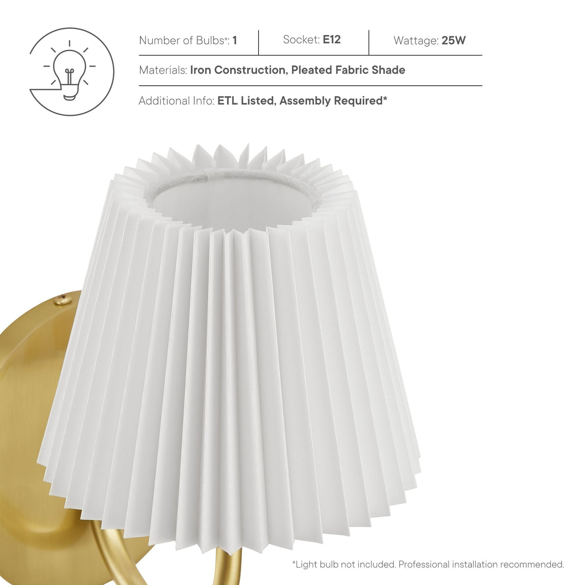 Wave Brass Wall Sconce - Ornate Home