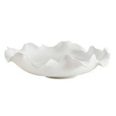 Wave White Crest Outdoor Bowl - Ornate Home