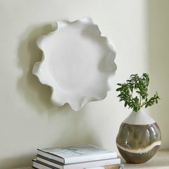 Wave White Crest Outdoor Bowl - Ornate Home