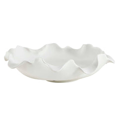 Wave White Crest Outdoor Bowl - Ornate Home
