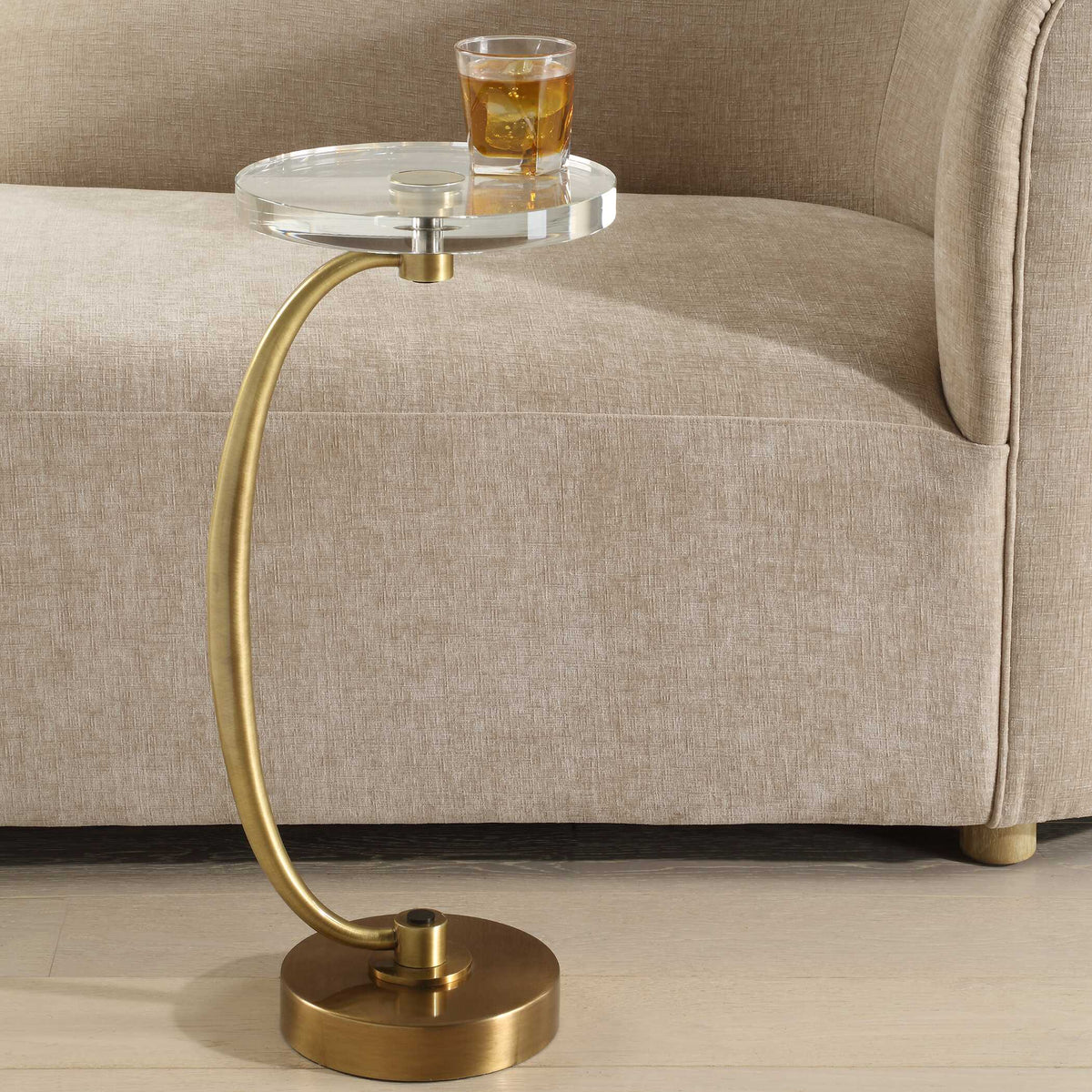 Waveney Brass Drink Table - Ornate Home
