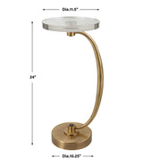 Waveney Brass Drink Table - Ornate Home