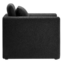 Waverly Black Boucle Upholstered Armchair - Ornate Home
