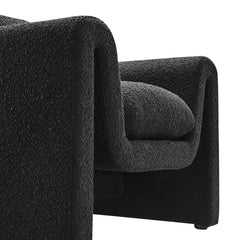 Waverly Black Boucle Upholstered Armchair - Ornate Home