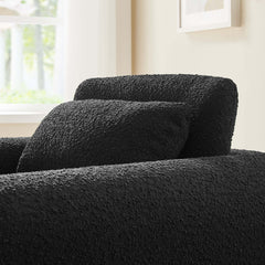 Waverly Black Boucle Upholstered Armchair - Ornate Home