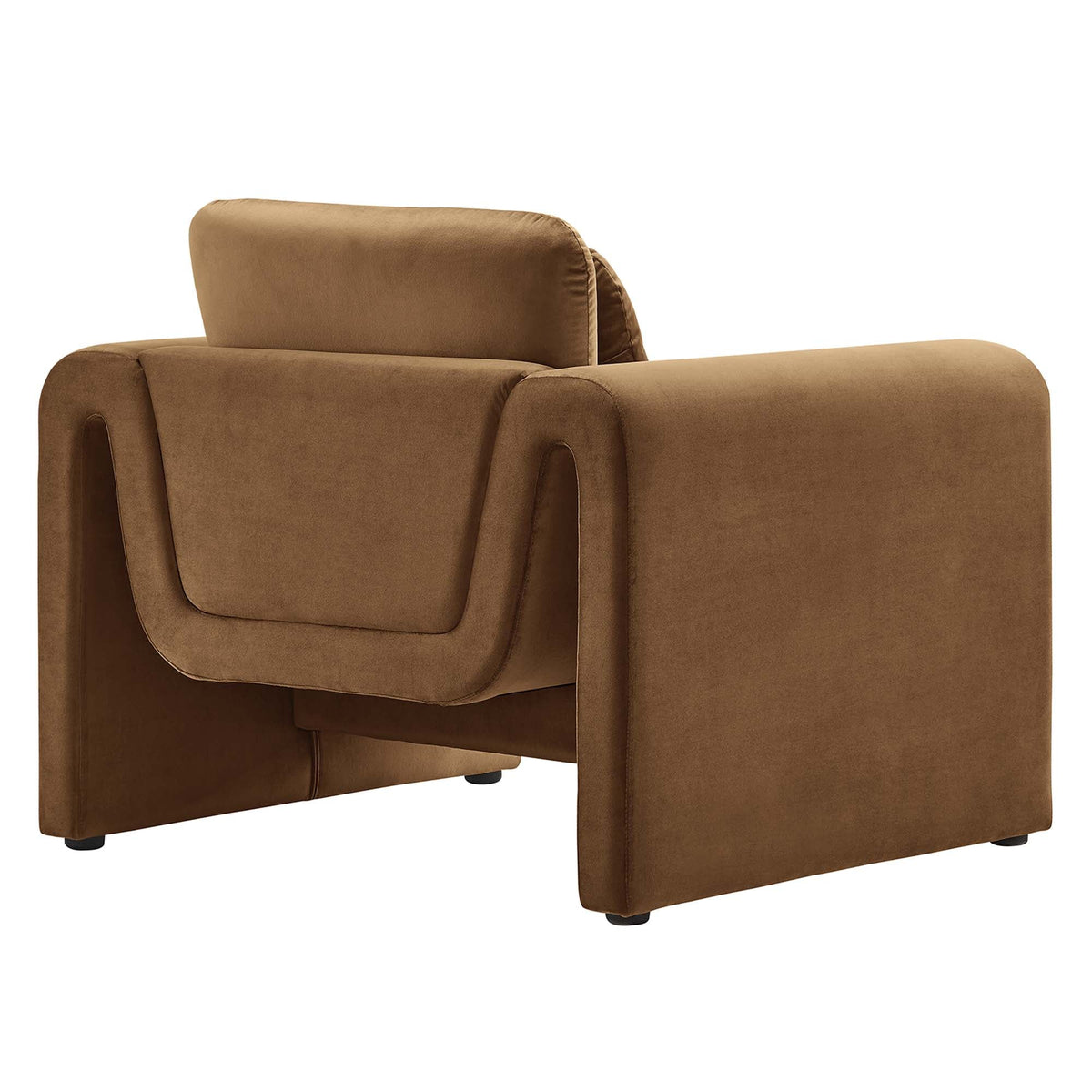 Waverly Brown Performance Velvet Armchair - Ornate Home