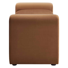 Waverly Brown Performance Velvet Bench - Ornate Home