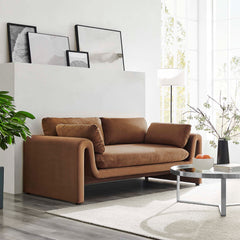 Waverly Brown Performance Velvet Sofa - Ornate Home