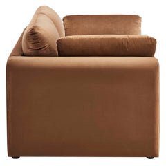 Waverly Brown Performance Velvet Sofa - Ornate Home