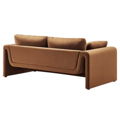 Waverly Brown Performance Velvet Sofa - Ornate Home