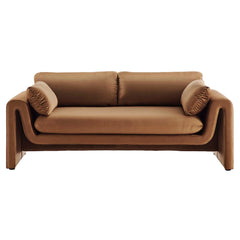 Waverly Brown Performance Velvet Sofa - Ornate Home